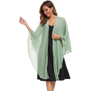 TONGFANTFL Shawls Wraps for Evening Wedding Party Chiffon Scarf Soft Bridal Wraps Wedding Guest Shawl Coverage