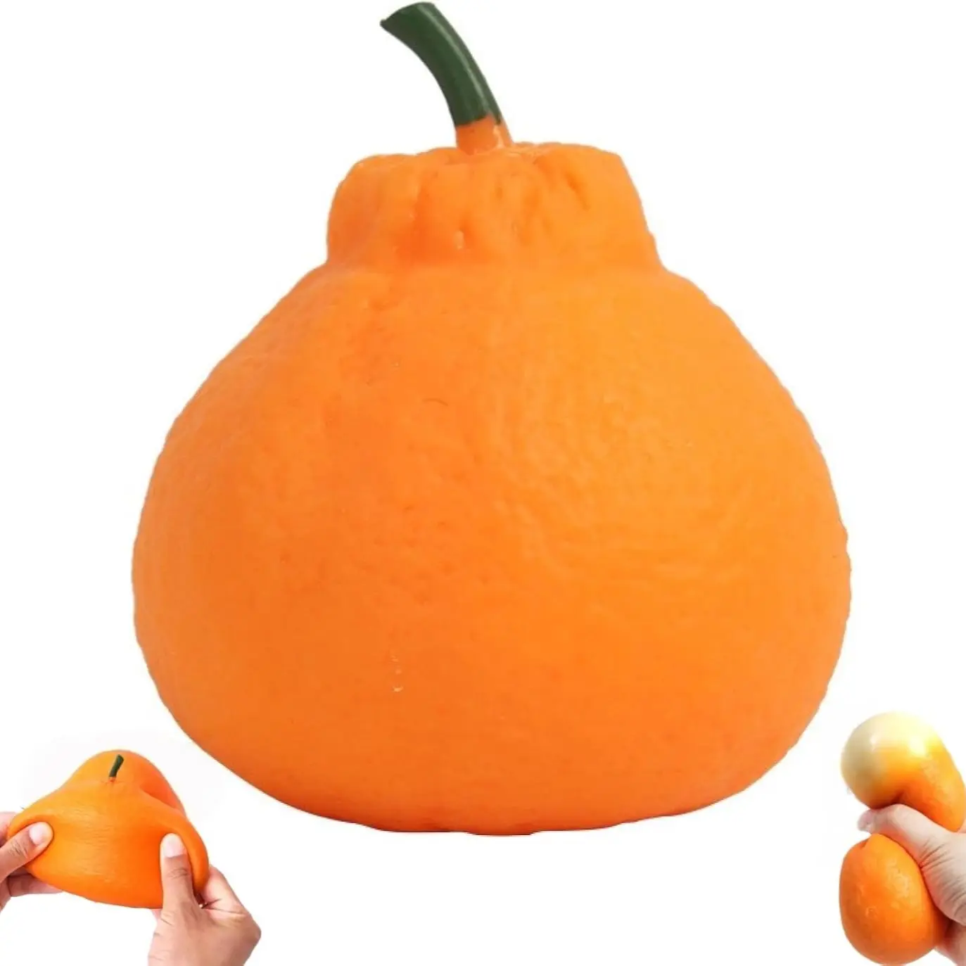 Ugly Squishies Stress Ball, Fidget Stress Balls, 3.15 Inch Slow Rising Fidget Toy, Realistic Fruit Squishies, Anxiety Reliever, Stress Relief Squishy, Desk Decor & Gift