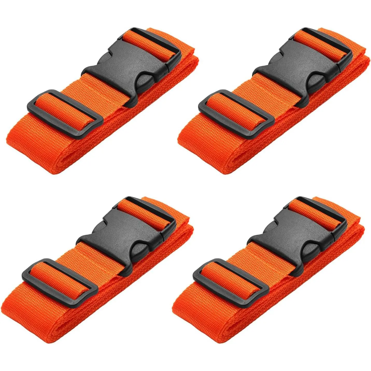 Luggage Straps for Suitcases, Pack of 4, Adjustable 40 to 78 Inches | Thickened Polypropylene Strap With TSA Buckle Lock Prevents Bursting for Securing Suitcases And Travel Bags During Trips