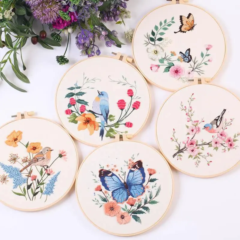 New Handmade DIY Embroidery Kit (1 Kit), Suzhou Embroidery Craft Supplies, Cross Stitching Materials, Factory-Direct Wholesale Fabric, 5pcs No-Extra-Hassle All-Seasons DIY Project Essentials (Sports & Outdoor Compatible Accessory)
