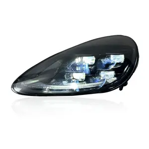 Translation: "Fits 2011-2014 Porsche Cayenne Headlight Assembly, Cayenne Modified 2024 LED Daytime Running Light Lens"