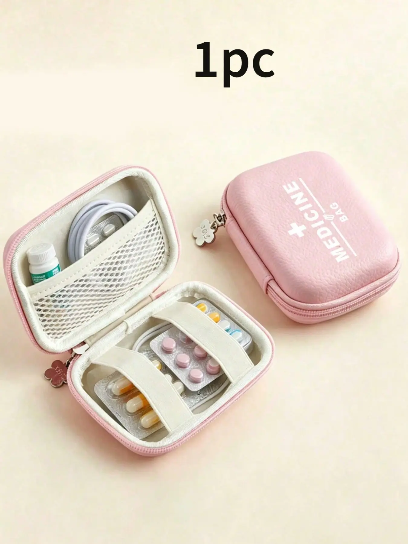 Portable Medicine Organizer Bag, Travel Essential, Holds Medicines, Cosmetics, Phone, Ideal for Daily Use, Outdoor Activities