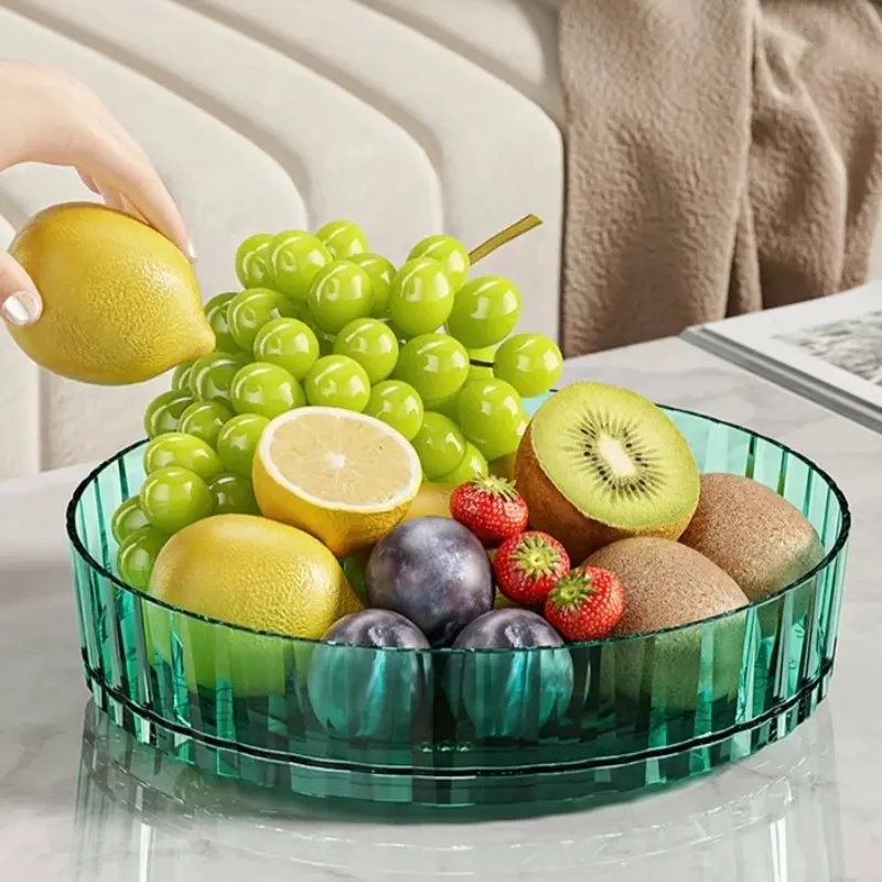 2-Piece Set 360° Rotatable Kitchen and Bathroom Storage Organizer, Durable Plastic Tray for Spices and Seasonings, Multi-Use Design