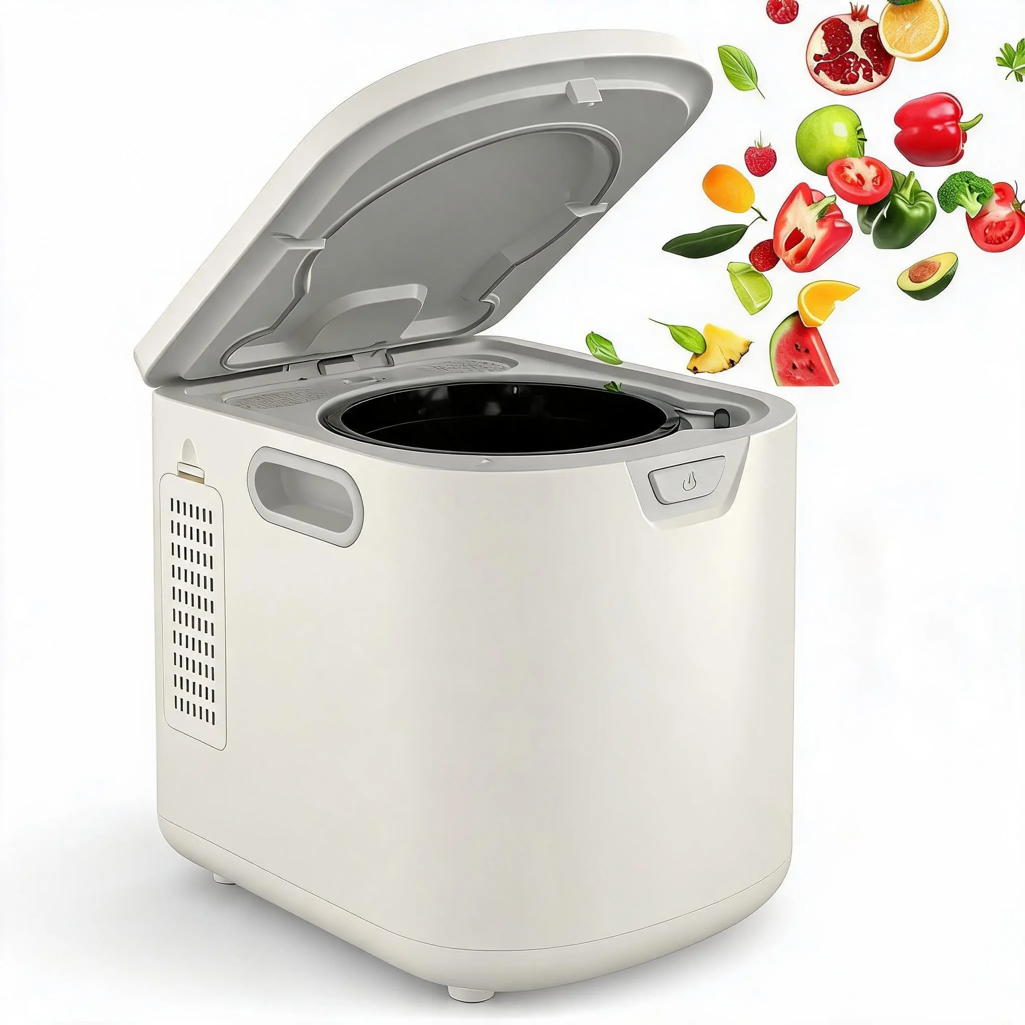 GAOMON 1 Piece 3.5L Automatic Kitchen Compost Bin, Electric Food Waste Disposer with Automatic Mode, 1-Click Cleaning, LED Display, Rapid Fermentation to Organic Fertilizer, Eco-Friendly Home Care Gadget