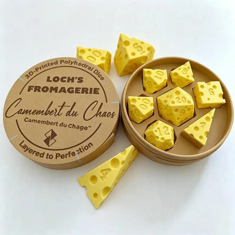 Creative Irregular Cheese Dice With Box, Portable D4 D20 Set Dice For Adult Family Gathering Party Props Board Game
