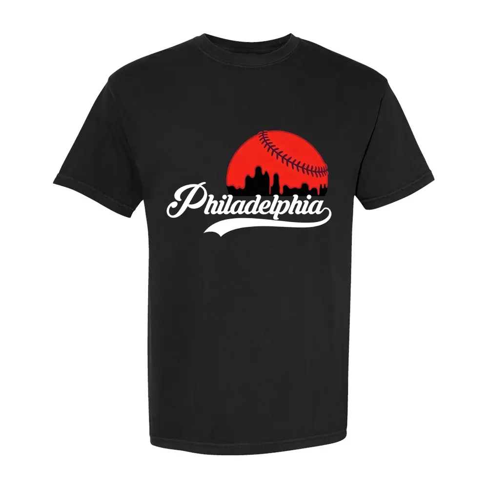 Unisex Philadelphia Graphic Cotton Tee, Soft Breathable Baseball Inspired philly fan T-Shirt Perfect for Game Days, Casual Outfits, Weekend Trips and Everyday Wear or gift