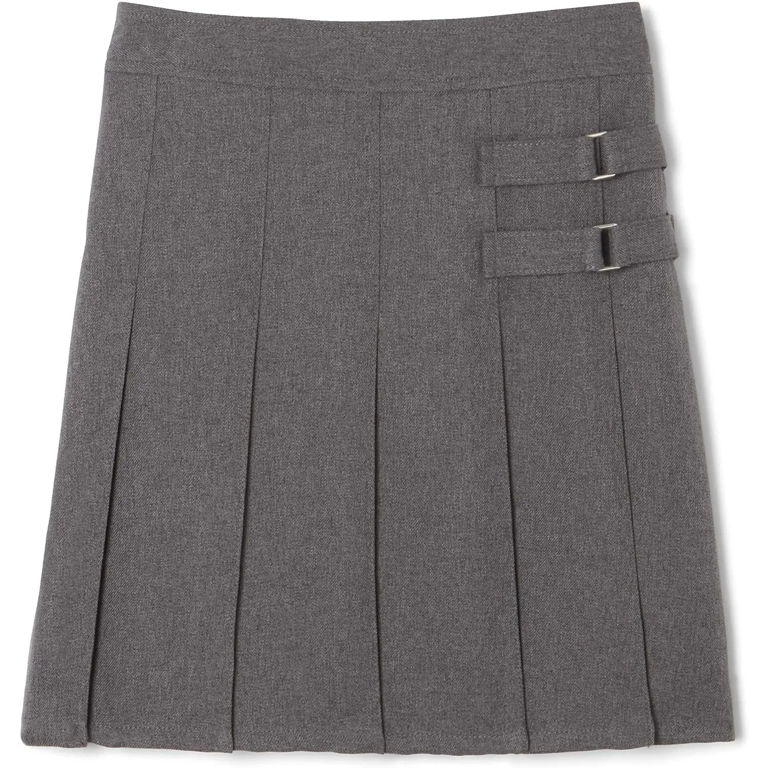 Girls Pleated Scooter Skirt, Adjustable Waist 2-Tab School Uniform Skirt for Girls, Classic Pleated Skort
