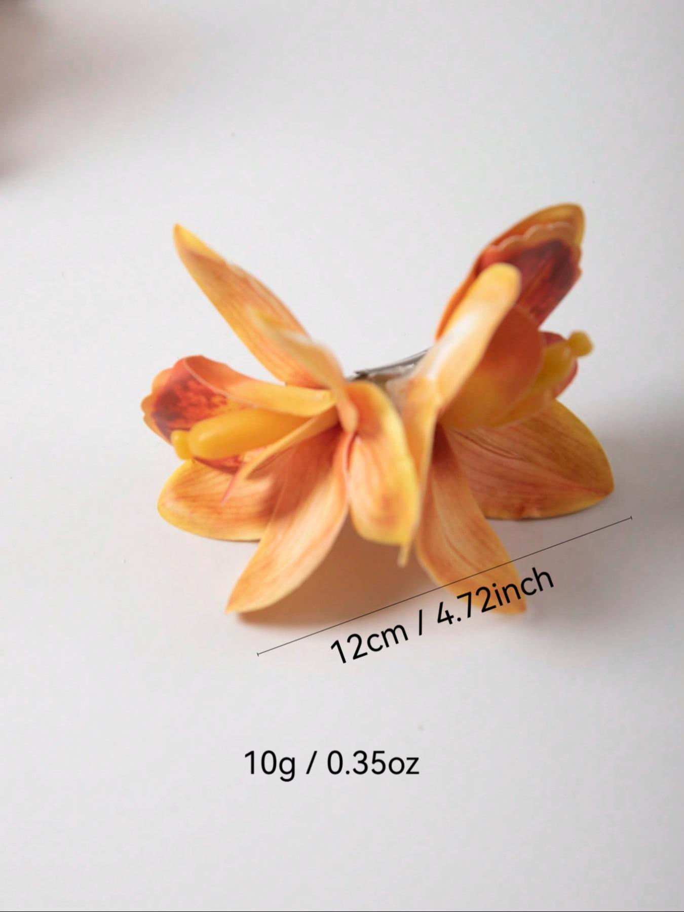 Flower Design Hair Clips, Floral Hair Clips, Hawaiian Flower Hair Clips, Tropical Hair Accessories, Hair Accessories for Women & Girls, Suitable for Thick Hair, Hibiscus Hair Pin, Flower Claw Clips