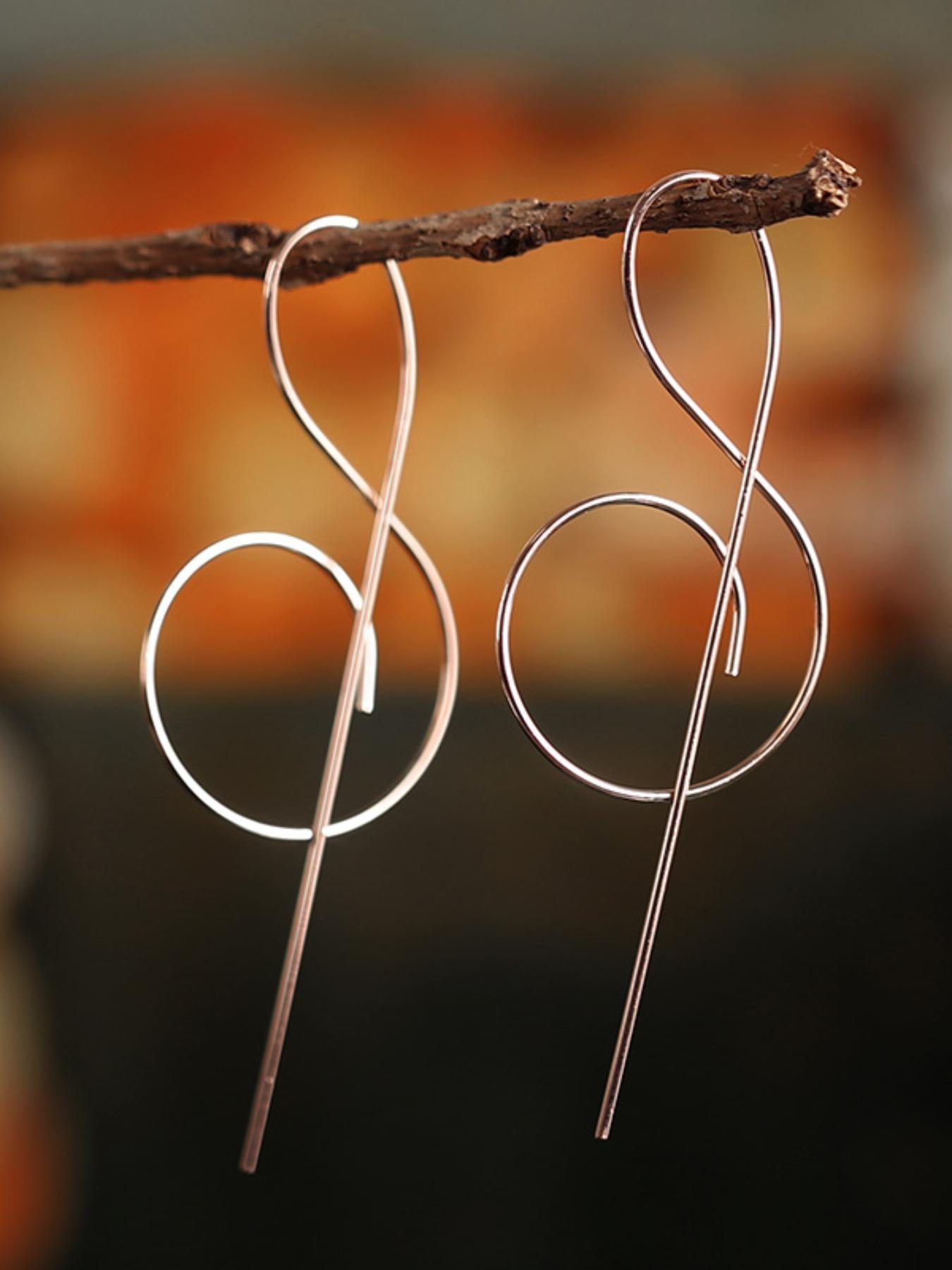 Fashionable Music Note Design Dangle Earrings, Elegant Jewelry for Women for Daily Decoration, Trendy All-match & Exquisite Jewelry for Gift, Lightweight Earring