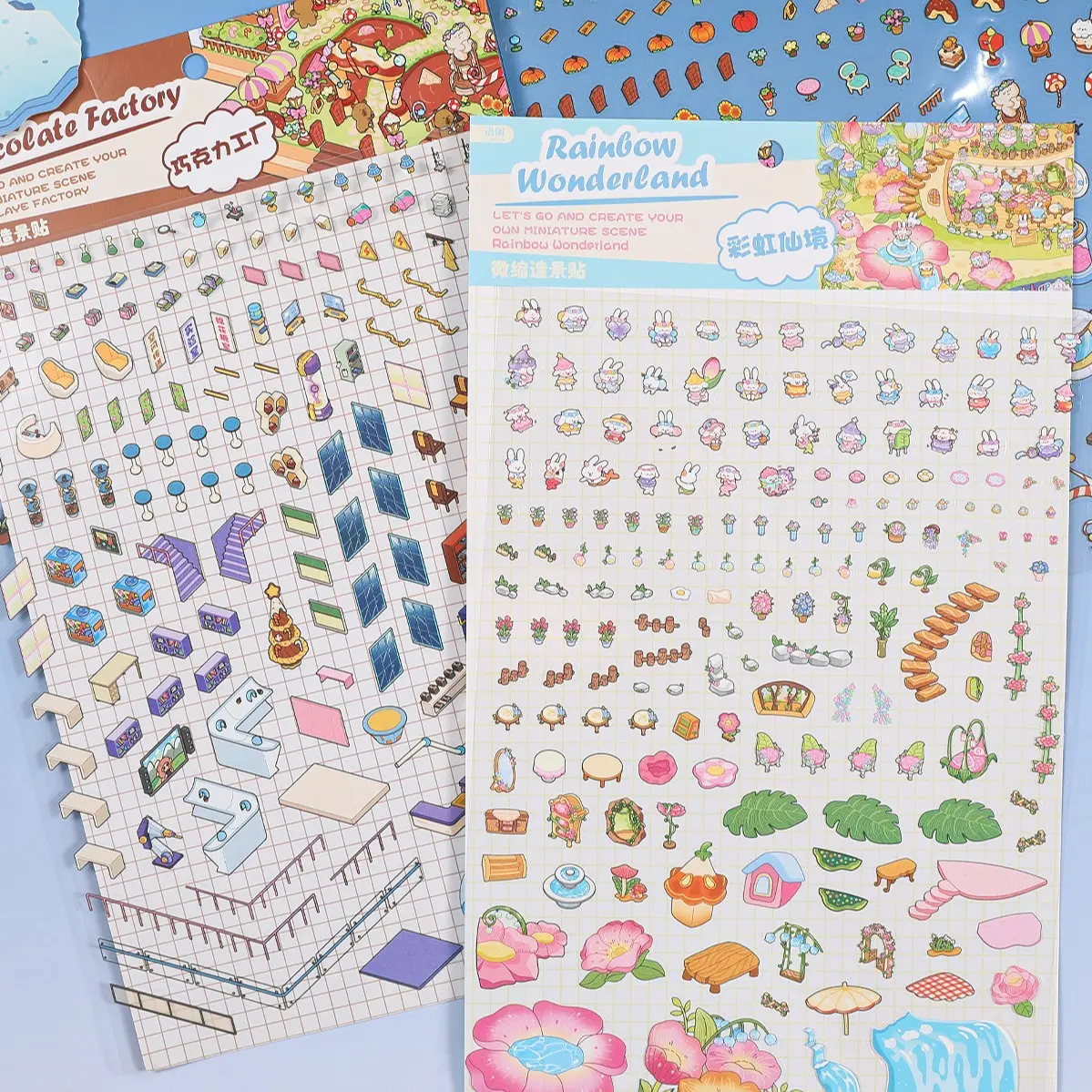 10 Pieces 3D Microscopic Scene Stickers, Fun World 4.0 Pet DIY Craft Supplies, Two Designs for Creative Collage Art Projects