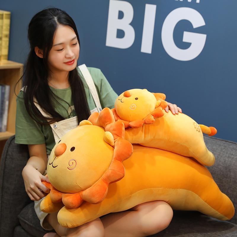 1pc 35/50cm Lovely Smile Lion Plush Toys Cartoon Sunshine Lion King Pillow Stuffed Soft Animal Cushion for Children Girls Gifts