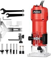 630W 5.3 Amp Wood Router Tool with Fixed Base Compact Router for Woodworking, 35,000 RPM, 1/4" collet & 5 Trim Bits, Straight & Roller Guide, 2 Wrenches and Carbon Brushes -.com