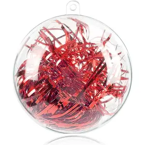 20 Pack Clear Plastic Fillable Ornaments Balls 3.15''/80mm DIY Christmas Ornaments for Crafts Holiday Wedding Gifts Home Decor