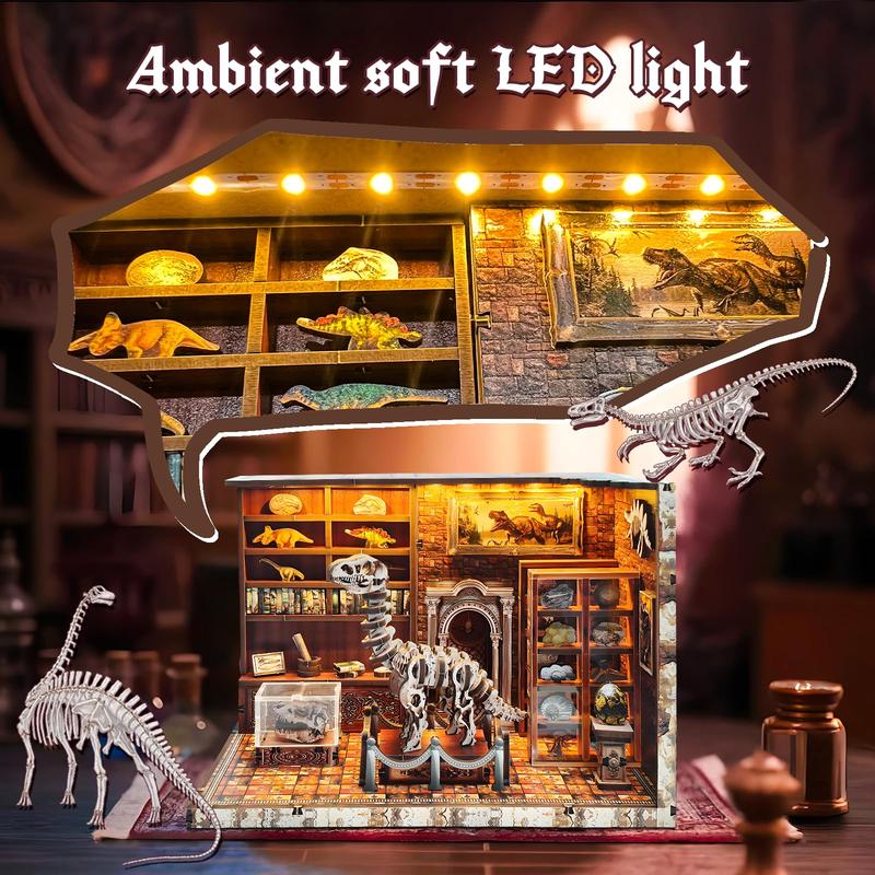 DIY Book Nook Kit, Miniature House Model Set, 3D Wooden Puzzle, Desktop Decoration, Birthday Gift, Christmas Present, Home Decor