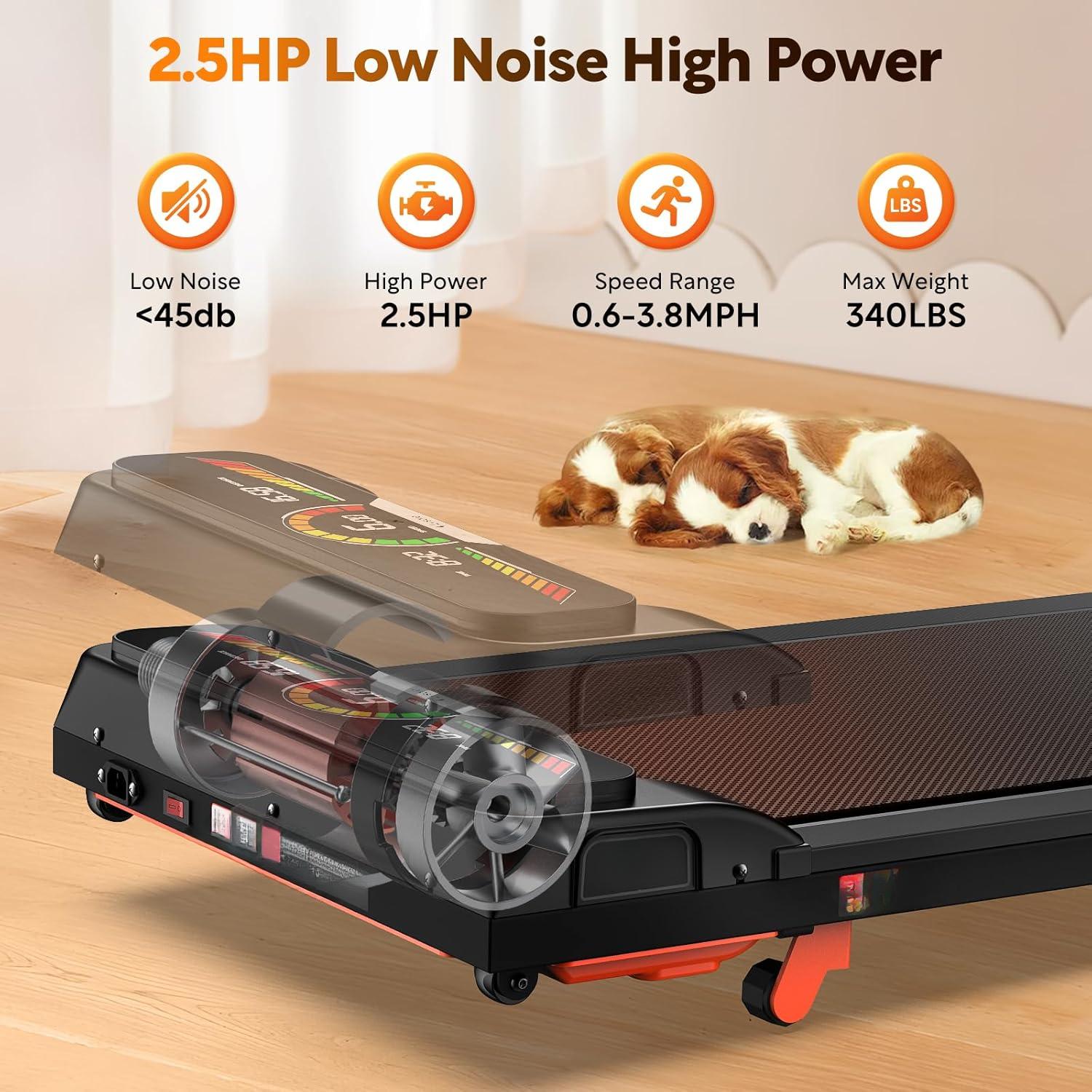 Walking Pad Treadmill with Incline,Treadmills for Home and Office,340 ...