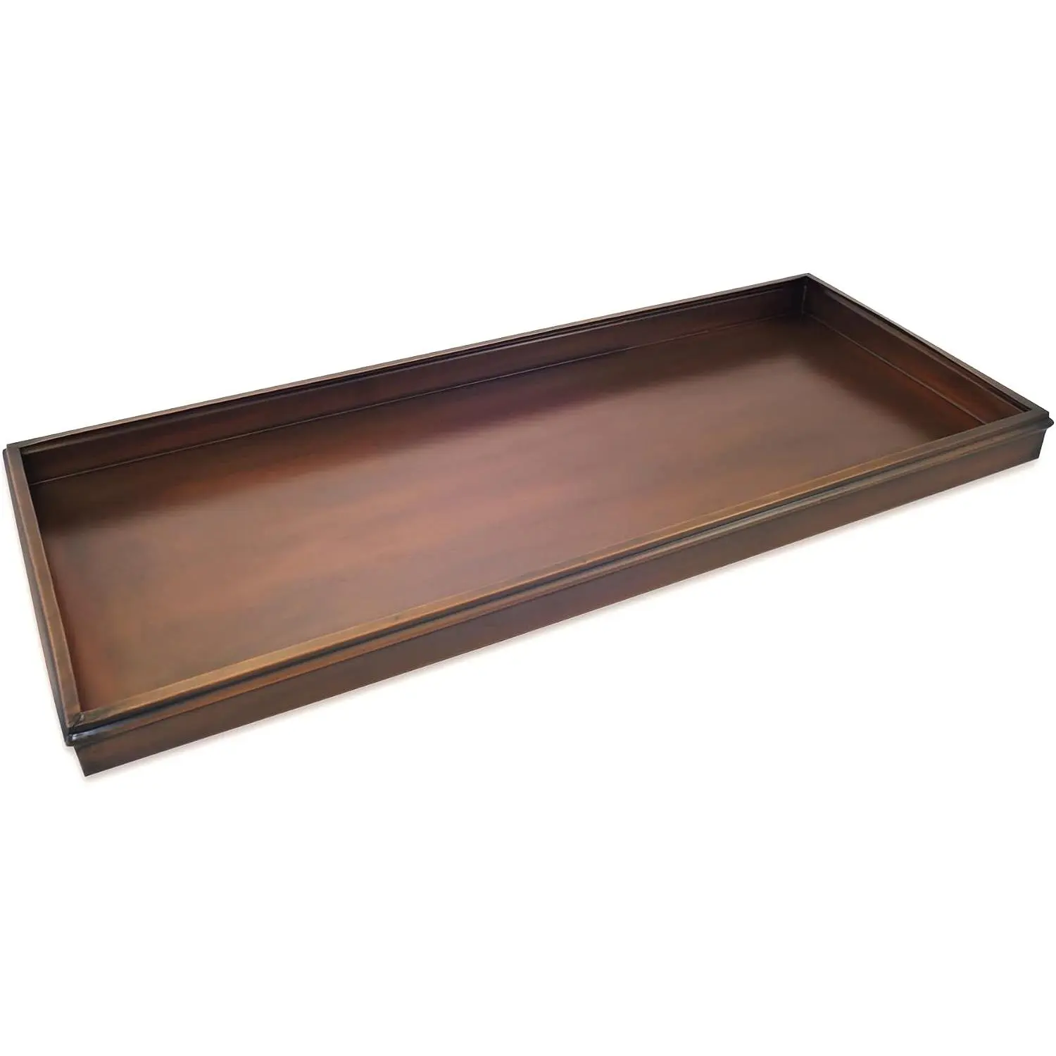 Large Boot Tray, Classic Multi-Purpose All Weather Decorative Boot Tray, Shoes, Plants, Garage, Patio Door, Pet Bowls, 34 inch Entry Indoor Shoe Tray, Brown Copper Finish