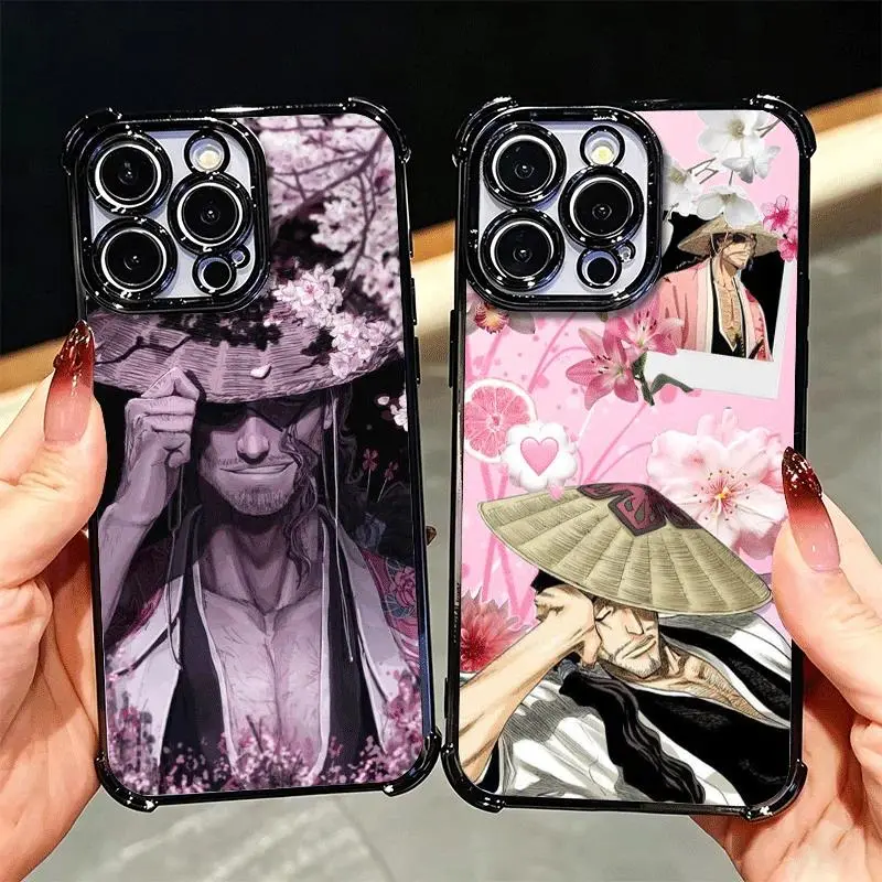 Personalized Colorful Anime Bleach Kyoraku Shunsui Plated Protective TPU Phone Case - Multi-Size Mobile Accessory for iPhone 17 Air,16,15,14,13,12,11 Pro Max Plus & Samsung S26,S25,S24,S23,S22 Plus Ultra