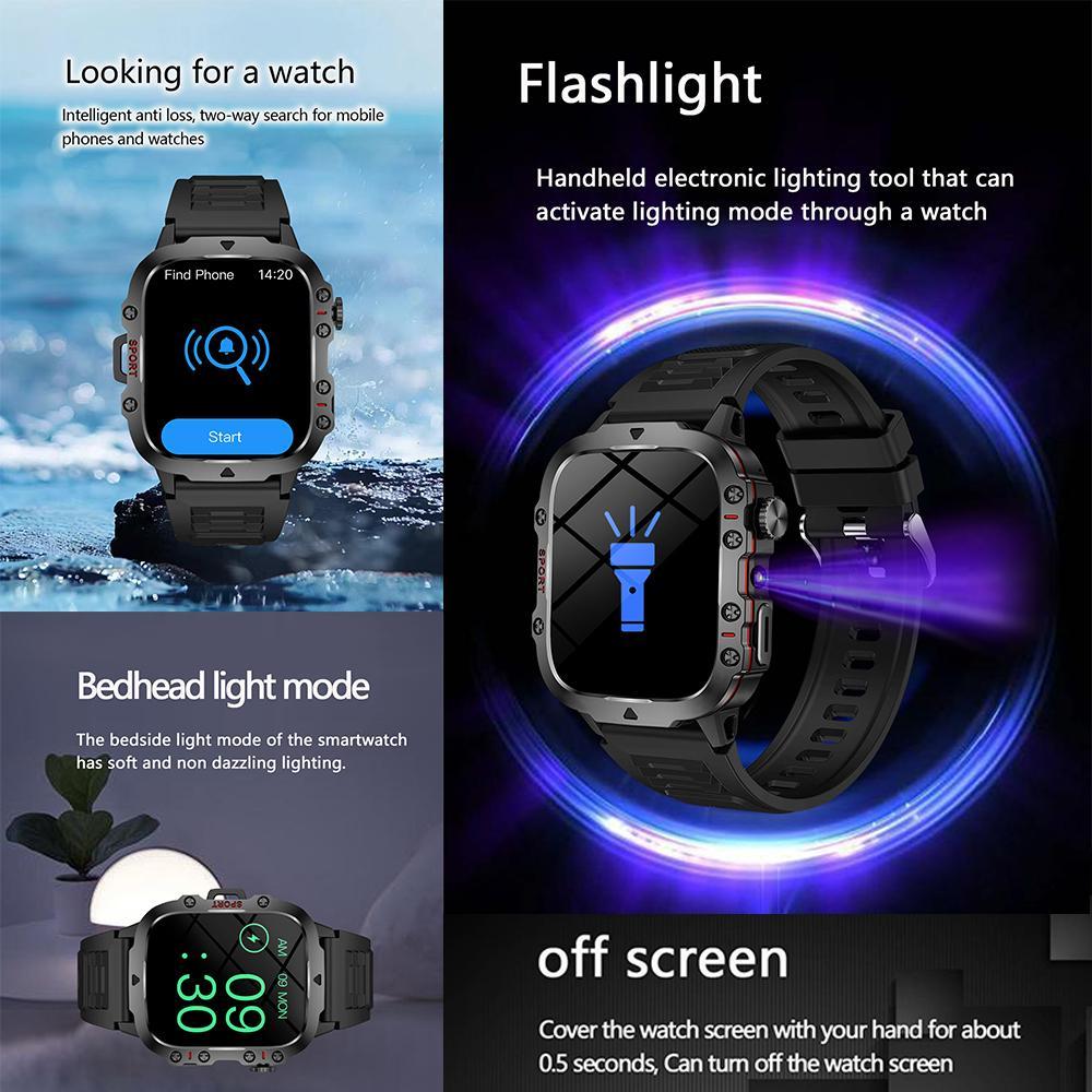 SIMSONLAB Multifunctional Smart Watch, Fashion Digital Watch with Flashlight, Sports Watch with Wireless Call Support, 100+ Sports Modes for Android and iOS
