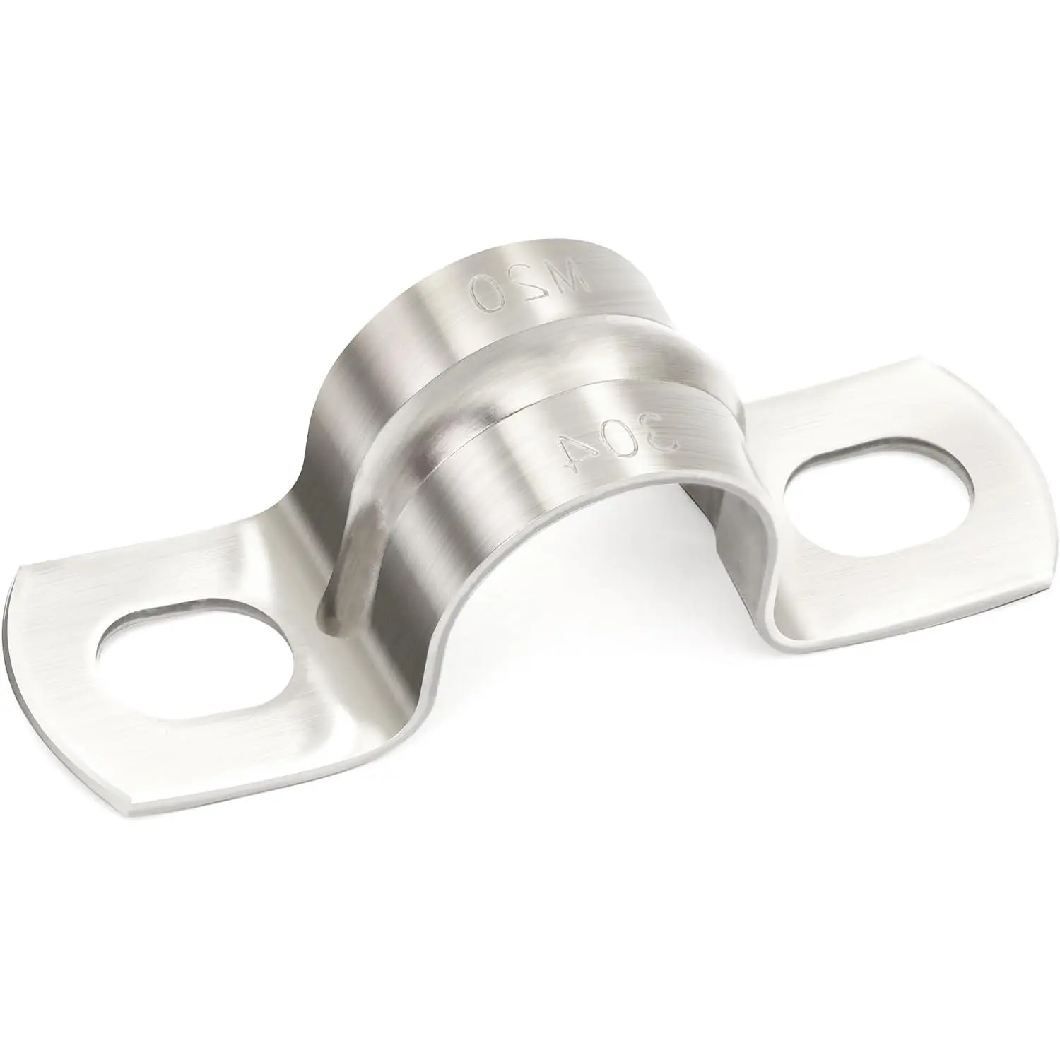20 count 5/16" Conduit Clamp Two Hole U Bracket, Pipe Bracket Heavy Duty for Pipe/Electrical Conduit | OD 5/16" | 20 count
