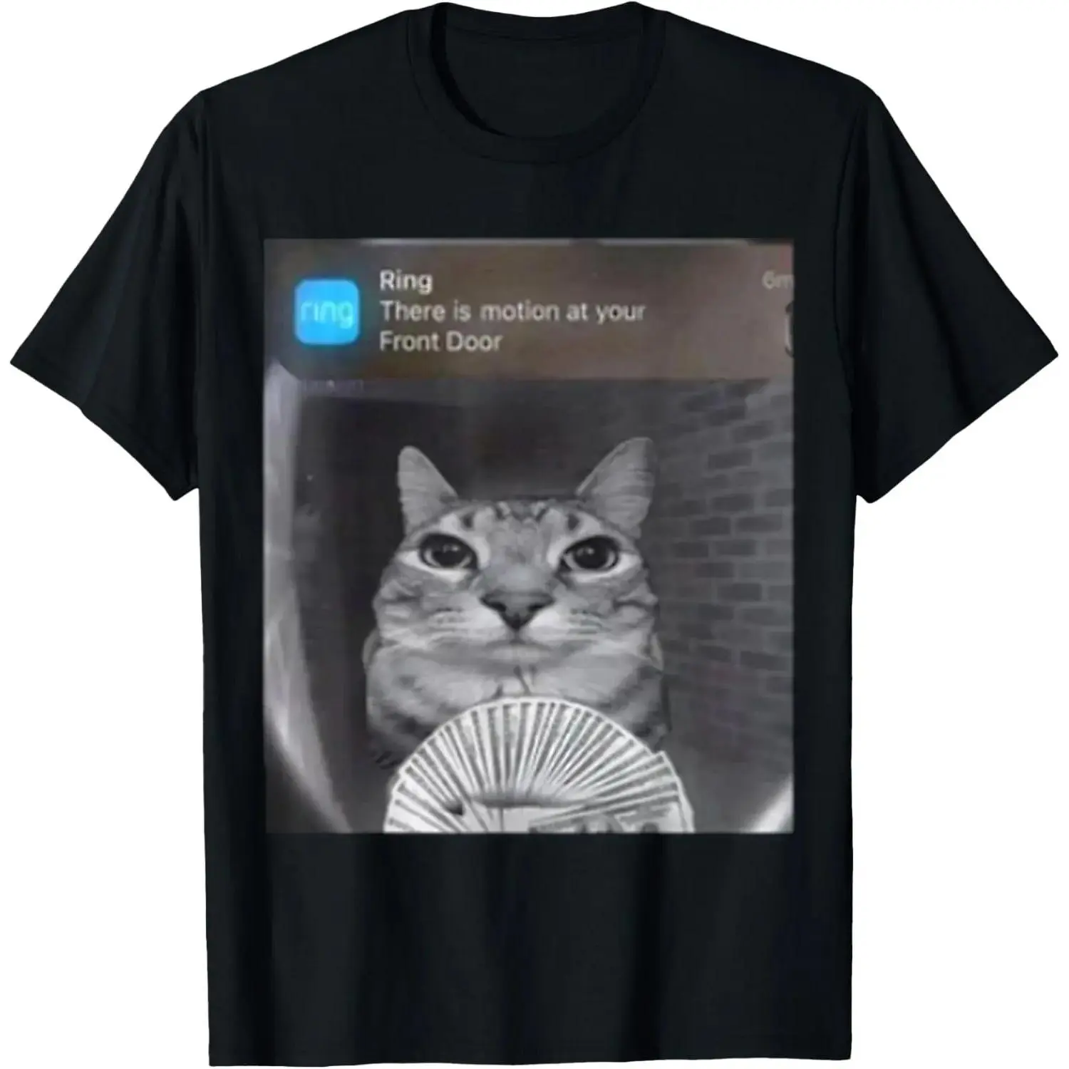 Unisex+Cotton T-Shirt 180g Ring Cat Motion Graphic Tee, 100% cotton fabric Short Sleeve T-Shirt, Cotton T-Shirt, Crew Neck Tee Cute Cat Streetwear Top, Menswear Style, Design Tee, Good Graphic Tees, Funny Meme Shirt, Humor Graphic TeeVintage Tee,