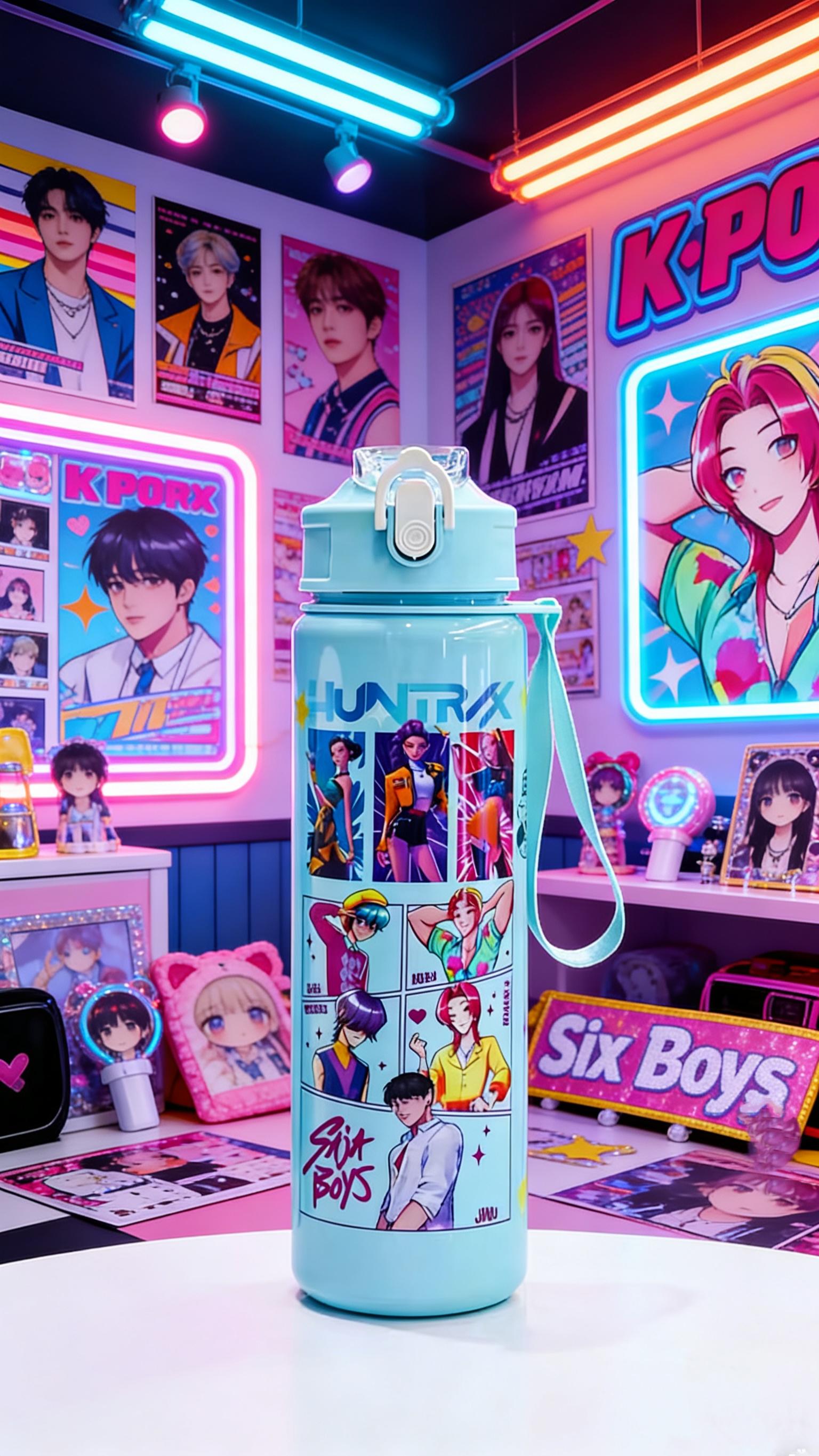 K-Pop Ghost Hunter Inspired Totem Water Bottle | 700ml Portable Leakproof Reusable Bottle