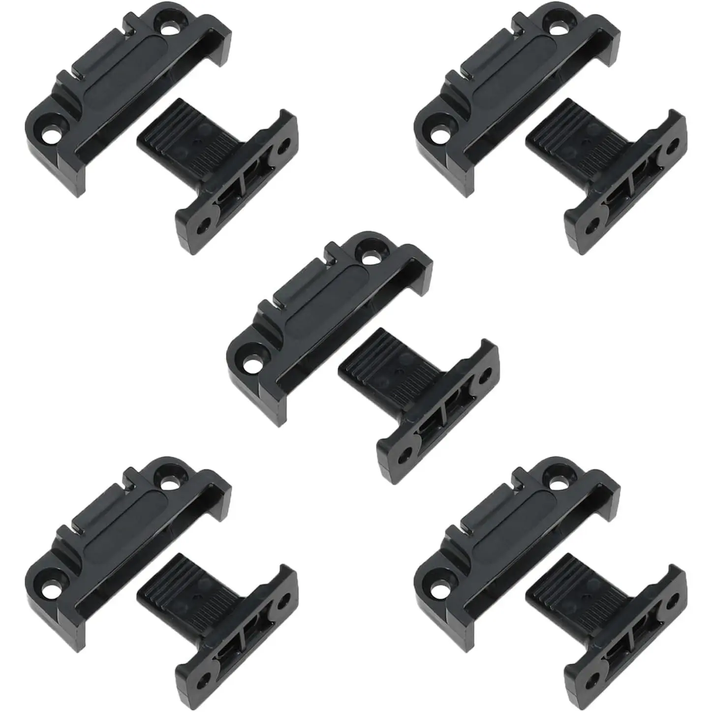 GJANSH 5 PCS Fast Installation Push-On Clips Plastic Quick Fitting Furniture Panel Joint Bracket False Front Cabinet Clips for Cabinet Wardrobe Mounting Roman Column Connection(Adjustable)