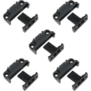 GJANSH 5 PCS Fast Installation Push-On Clips Plastic Quick Fitting Furniture Panel Joint Bracket False Front Cabinet Clips for Cabinet Wardrobe Mounting Roman Column Connection(Adjustable)