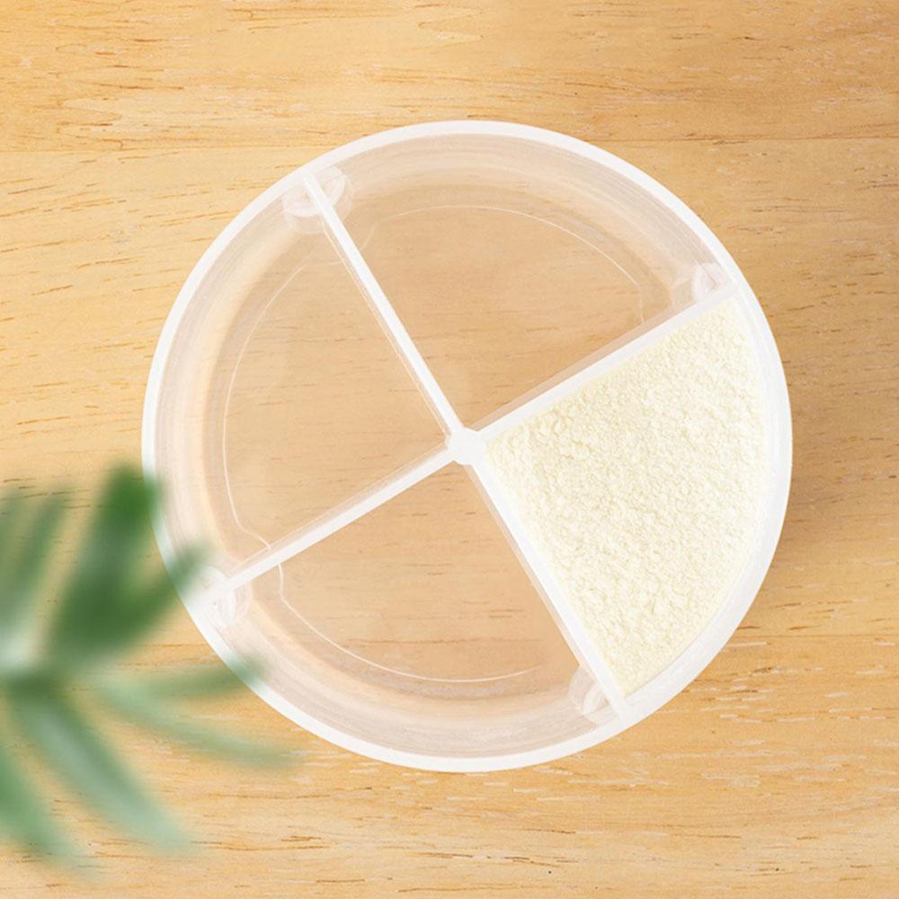 Portable Milk Powder Box With Compartments, 1 Count Food Storage Box, Snack Container For Home Use