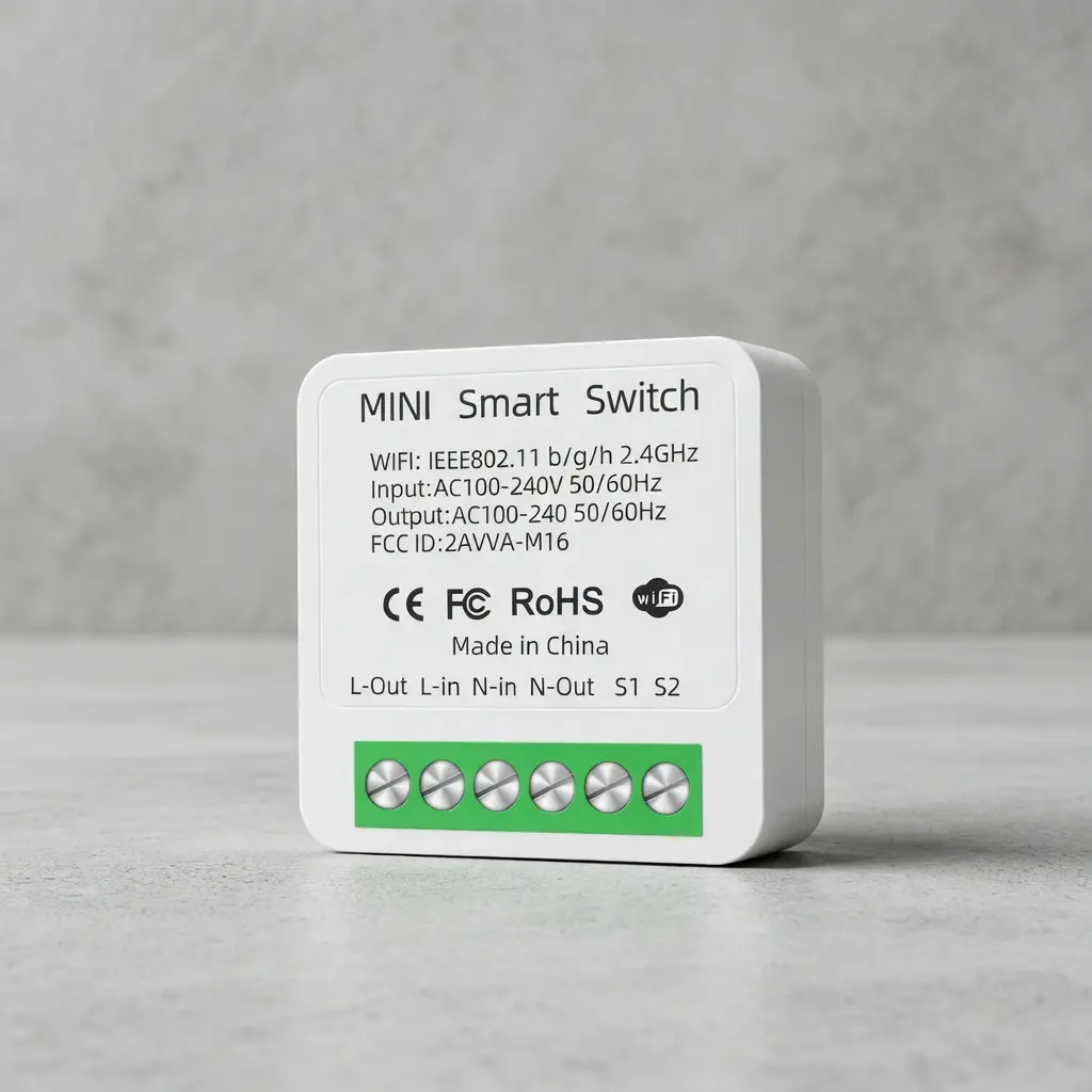 Compact and Durable WiFi Zigbee Remote On-Off Controller - 40x35x23cm Concealed Installation Wall Junction Module, AC Power Supply, Tuya App Pairing, Voice & Timing Functions, Indooruse Wireless Control for Light Switches & Home Devices