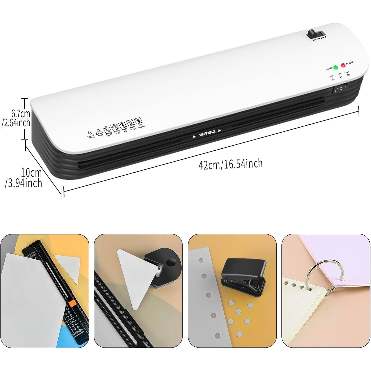 13 Inch Laminator Machine for Documents and Photos, 6 in1 A3/A4 Thermal Laminator Machine with Never Jam Technology, 15 Laminating Sheets, Use for Office School or Business 13 Inch Laminator Machine for Documents and Photos, 6 in1 A3/A4 Thermal Laminator Machine with Never Jam Technology, 15 Laminating Sheets, Use for Office School or Business