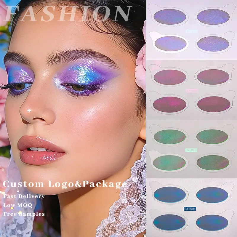Bursting Flash Eye Shadow Tattoo Sticker Waterproof Chameleon Stage Makeup Face Patch Highlighter Sparkle Powder Temporary Eye Makeup