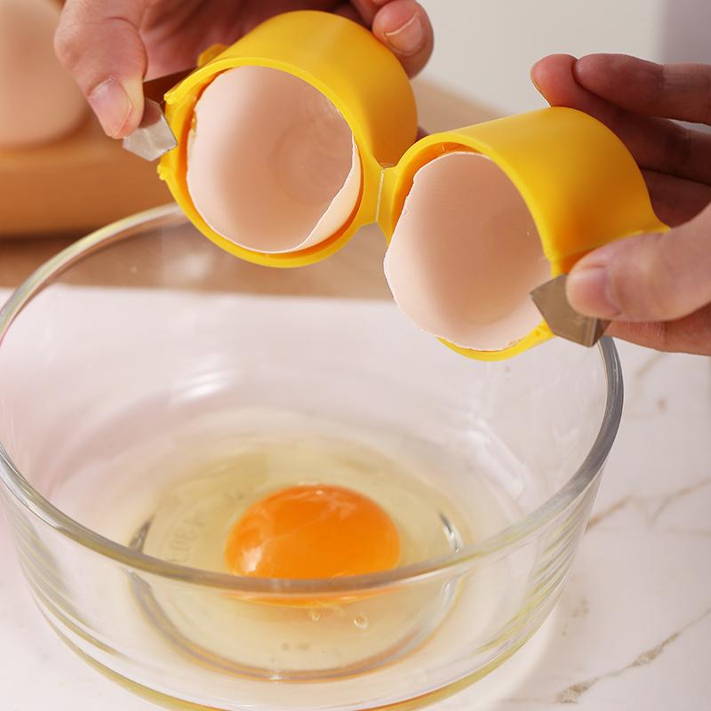 3-Piece Egg Shell Opener Set, Plastic Material, Ideal for Raw Eggs & Hard Boiled Eggs, Peeling, Shelling &, Kitchen Gadget, Egg Cracker Tool