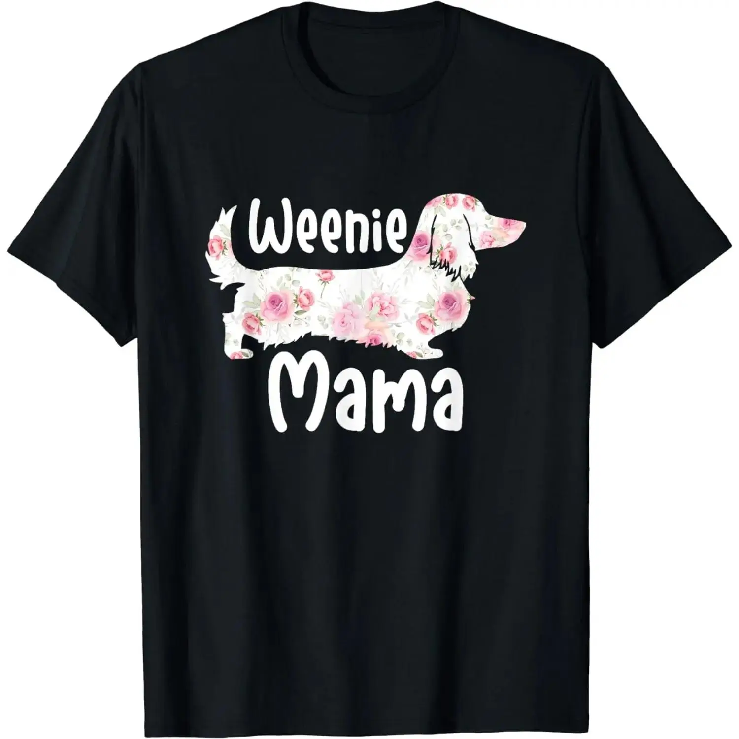 Funny Dachshund Weenie Mama Floral Wiener Dog Lover T-Shirt