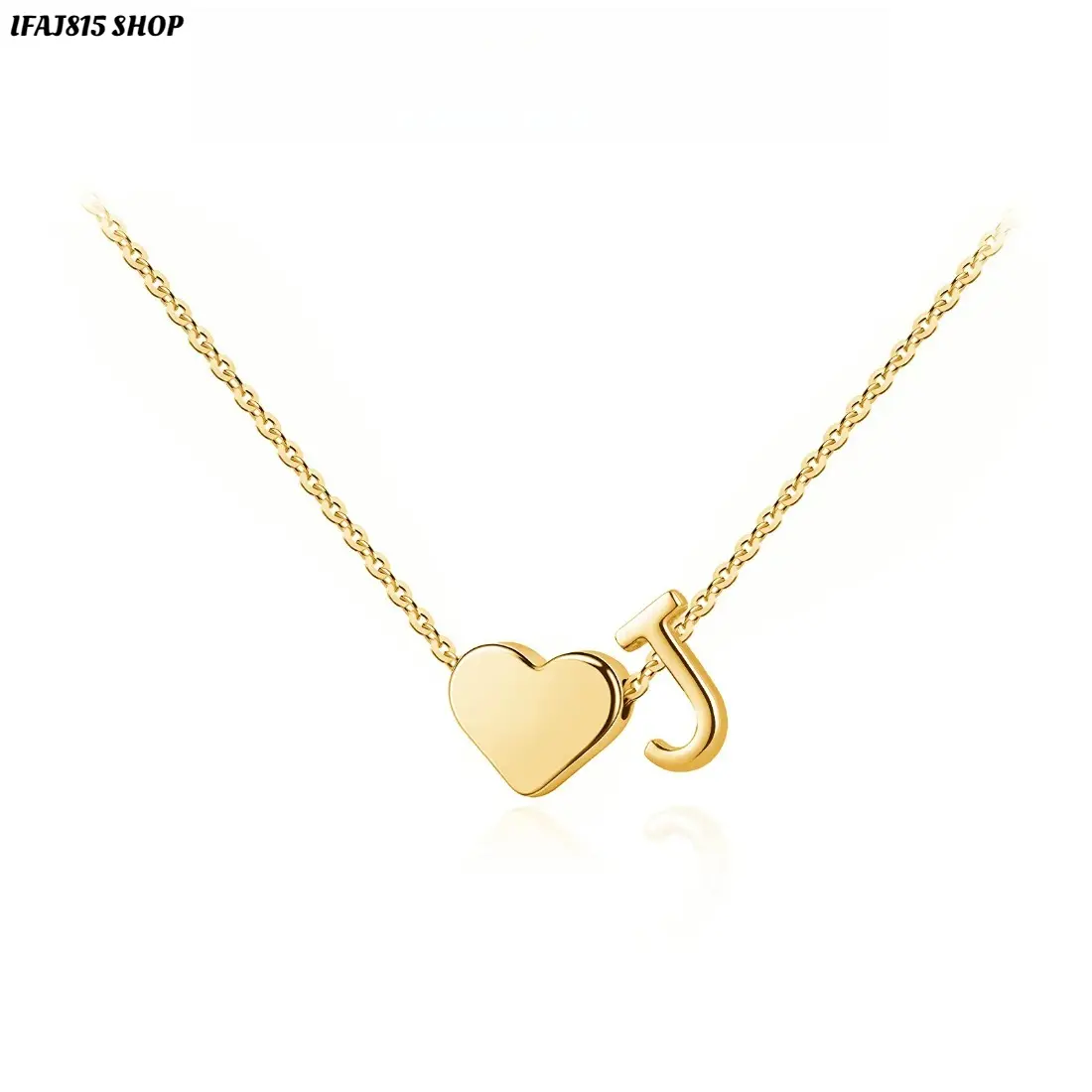 Personalized Initial Necklace for Women, Dainty Gold Heart Letter A-Z Pendant Necklace, Minimalist Initial Jewelry, Cute Layering Necklace for Birthday, Anniversary, Mother's Day Gifts