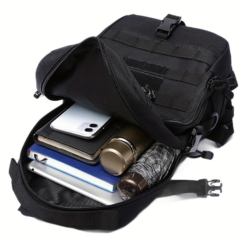 Tactical Sling Bag for Men Outdoor Travel Daypack Multi-Pocket Compact EDC Crossbody Backpack Durable Lightweight Polyester Secure Zip Closure Ideal for Hiking Camping Sports