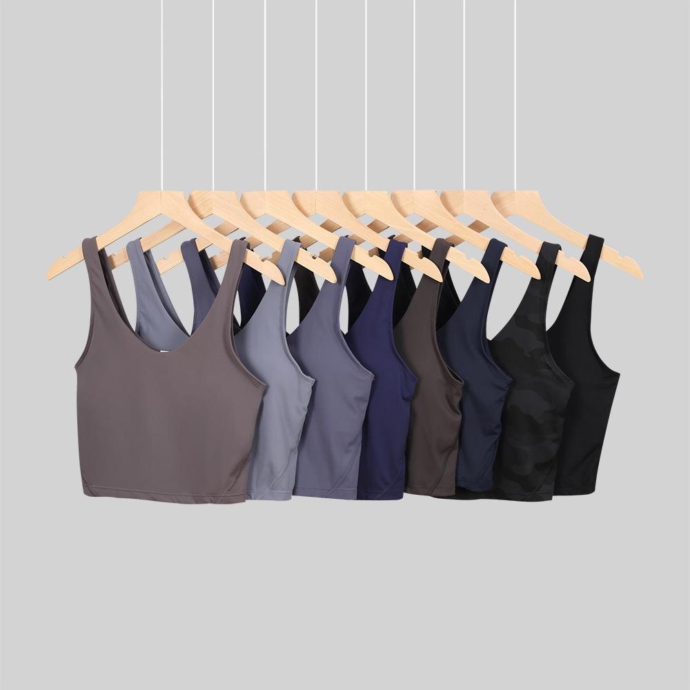 LULU Summer Collection: Sports U-Neck Tank Top. Made from breathable, lightweight, quick-drying fabric, its cloud-like breathability allows you to move freely during workouts.