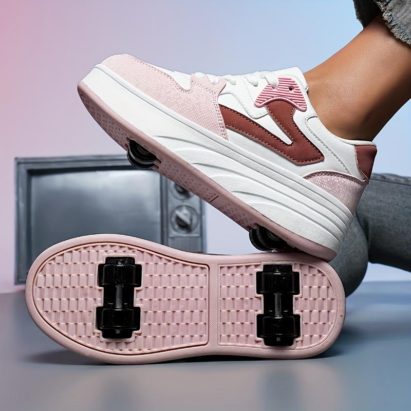 Retro Roller Skate Sneakers - Versatile, Detachable Wheels Outdoor & Streetwear, Comfortable, All-Season