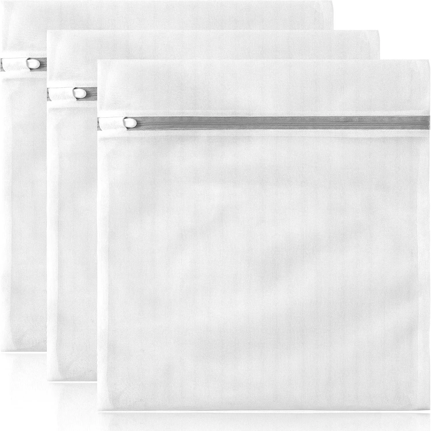 3 Pack XXL Mesh Laundry Bags - Large Jumbo Durable Delicates Bag for Washing Machine for Jackets, Curtains, Jeans 24 * 24 inch [3 Pack]