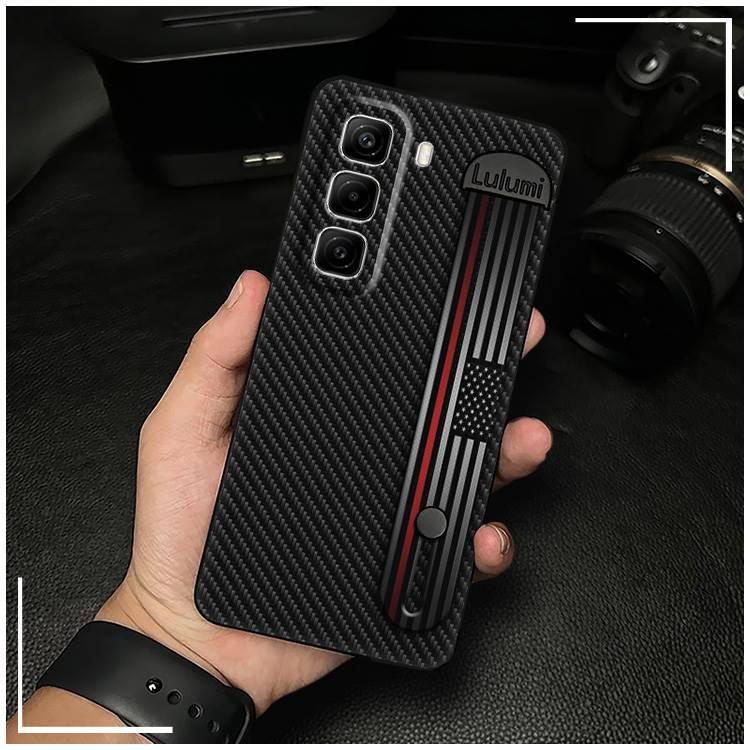 Dirt-resistant Back Cover Phone Case For infinix Hot50 Pro/X6881 Shockproof commerce Plain color masculine Anti-dust geometry Fashion Design simple Phone Holder Waterproof Durable