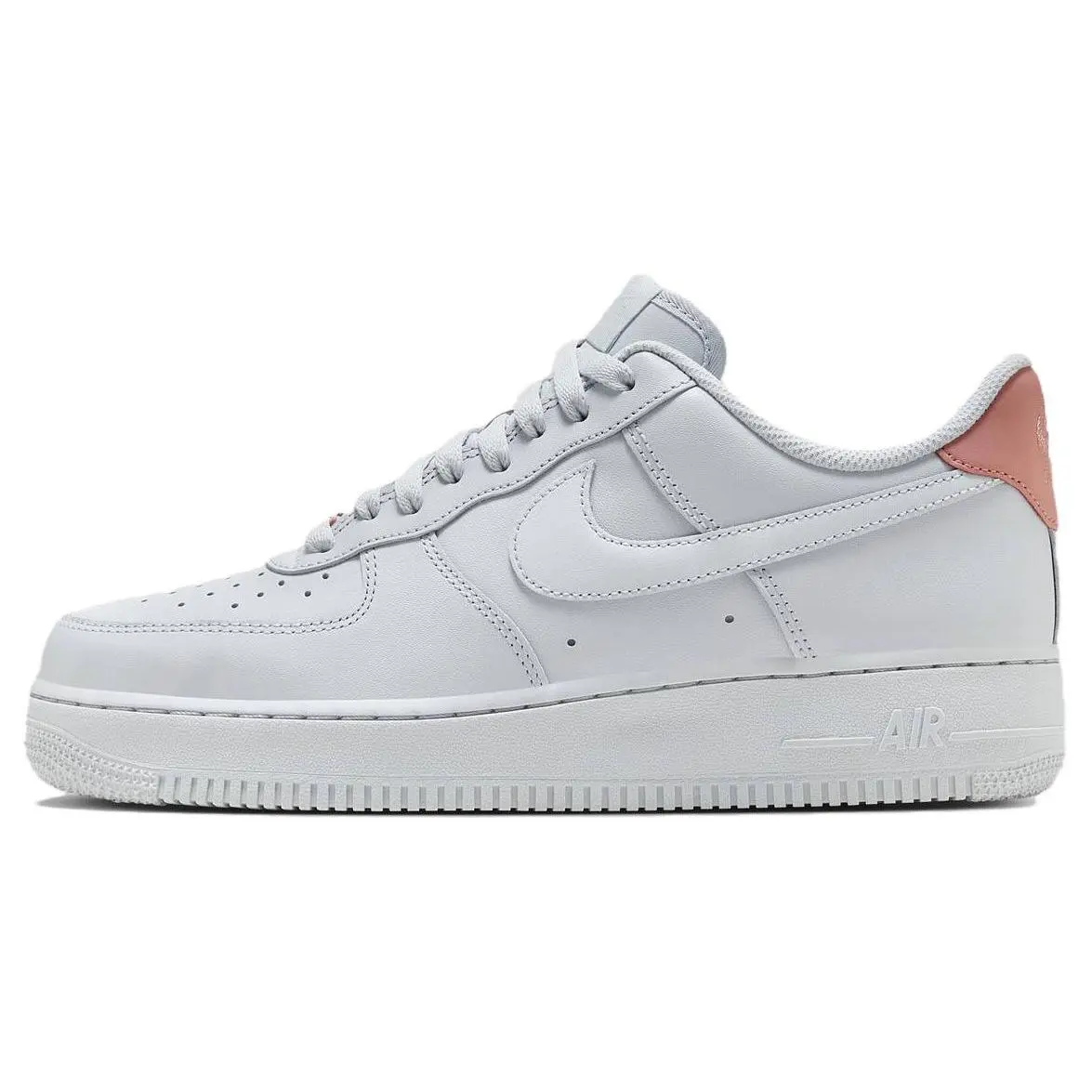 Nike Air Force 1 Synthetic Leather Low Top Casual Sneakers for Men and Women in Pink and White Verifiable, with credentials and supporting global authentication