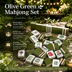 Premium Green Tiles, Modern Design, Game Night Essential, Beginner-Friendly & Fun For All,Perfect Gift For Friends & Family