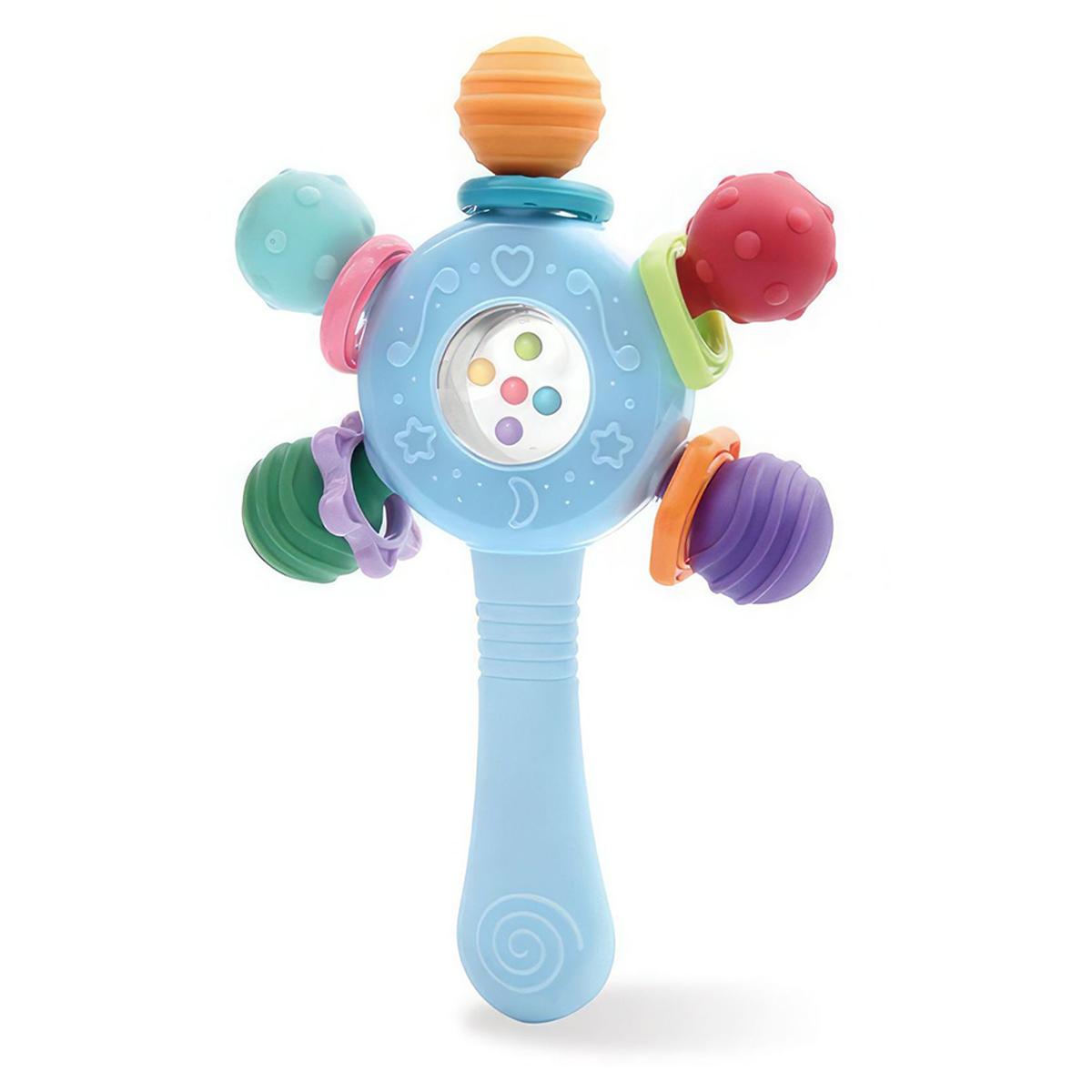 Baby Teether Rattle Toy, Baby Teething and Sensory Toy for Early Education and Motor Skills Training, Birthday Gift for Boys and Girls #GLOBAL PICKS
