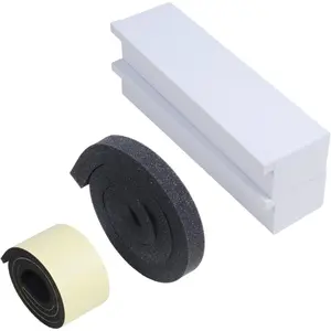Insulation Side Panels for  U-Shaped Window AC - Seal & Protect Kit with Weatherproof Tape, Blocks Drafts/Noise (Fits  U Shaped Window AC)