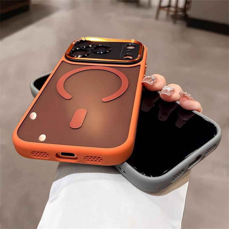 【 iPhone17 case 】Scrub skin sense magnetic for iphone17Pro Max 16 15 Air iPhone case silicone soft shell TPU+PC shockproof