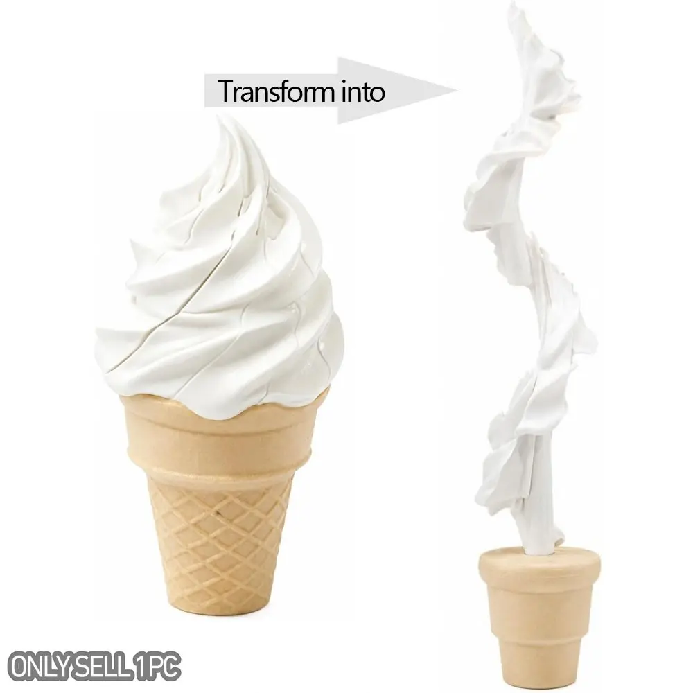 3D Printed Ice Cream Mold, Stretchable Spiral Cone Prank Tool, Stress Relief Decor, Adult Office Role Play Party Gift, Novelty Fun, Stress Reliever, Stress Relief Tools