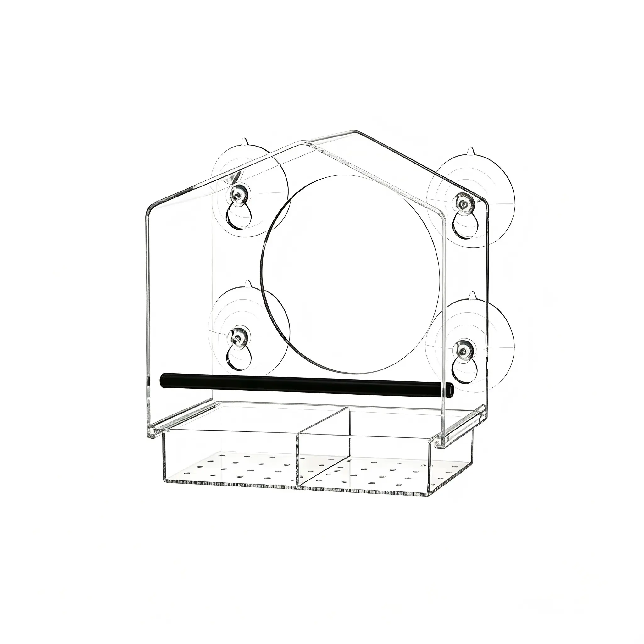 Clear Window Bird Feeder with 4 Extra Strong Suction Cups, Durable Bird Feeders for Wildlife Observation, Ideal Bird Watching Gift