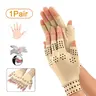 1-Pair Magnetic-Point Fingerless Compression Gloves, Stretch Hand Support for Joint Comfort and Everyday Mobility