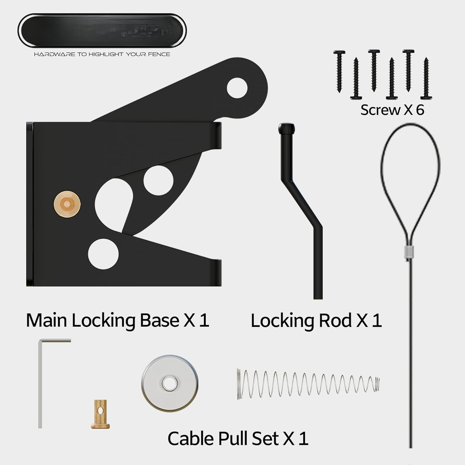 Spring Gate Latch Pull String Fence Gate Latch, Fingertip Release Self Latching Gate Latches, Small Gate Latch for Wooden Fence, Vinyl Door, Gate, 1 Pack, Black Spring Gate Latch Pull String Fence Gate Latch, Fingertip Release Self Latching Gate Latches, Small Gate Latch for Wooden Fence, Vinyl Door, Gate, 1 Pack, Black