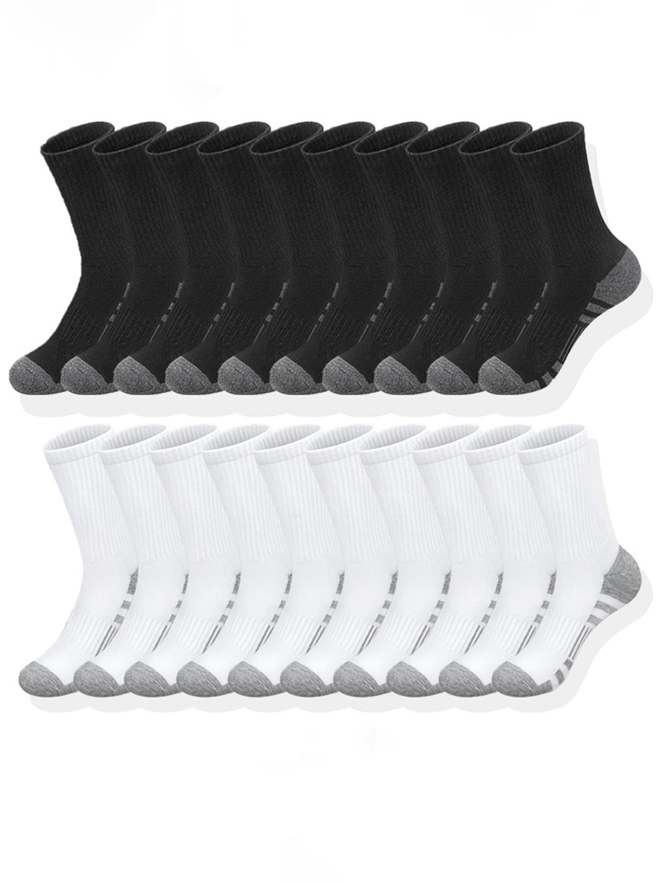 Men's Patchwork Crew Socks, Breathable Fabric Socks, Casual Comfortable Breathable and Soft Socks for Daily Wear, Multipack Knit Socks for All Seasons