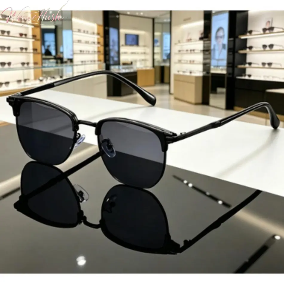Unisex Black Rectangular Sunglasses, Classic Retro Square Frame Minimalist Eyewear, Lightweight Fashion Shades, UV Sun Protection Glasses for Driving, Travel, Beach, Festivals, Streetwear, Outdoor Activities & Daily Commuting,sohochic